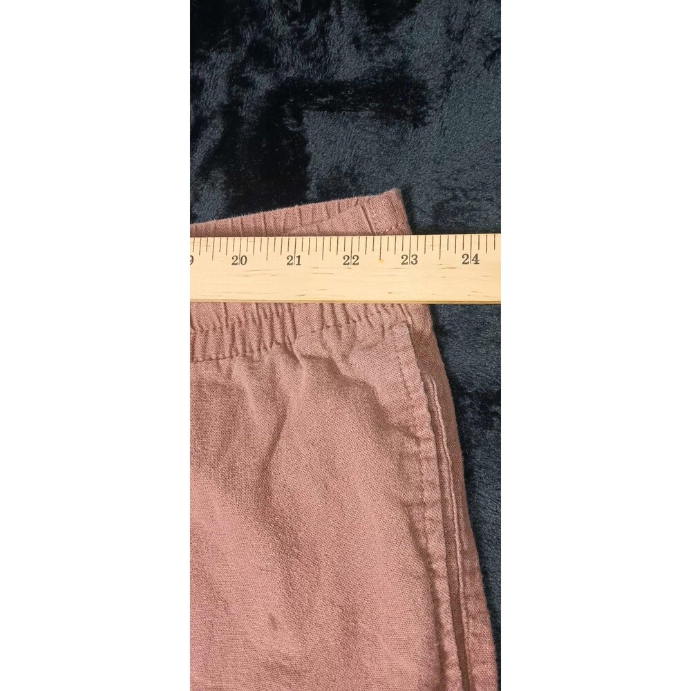 Old Navy Linen Blend High Rise Straight Comfort Waistband Pants 3X Brown Coastal - Picture 7 of 10
